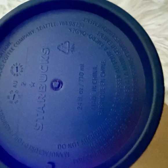 STARBUCKS | Cold Cup Tumbler Cup Straw Venti Summer Ombré Pink Navy Blue | 24 oz - Picture 7 of 7